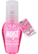Mini Moist Flavored Water Based Personal Lubricant Strawberry 1.25 Ounce