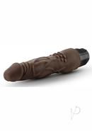 Dr. Skin Silver Collection Cock Vibe 4 Vibrating Dildo 8in - Chocolate