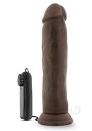 Dr. Skin Silver Collection Dr. Throb Vibrating Dildo With Remote Control 9.5in - Chocolate