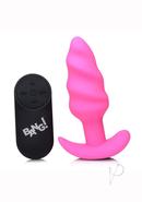 Bang! 21x Vibrating Silicone Rechargeable Swirl Butt Plug...