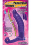 Double Penetrator Ultimate Cock Ring With Vibrating Dildo - Purple